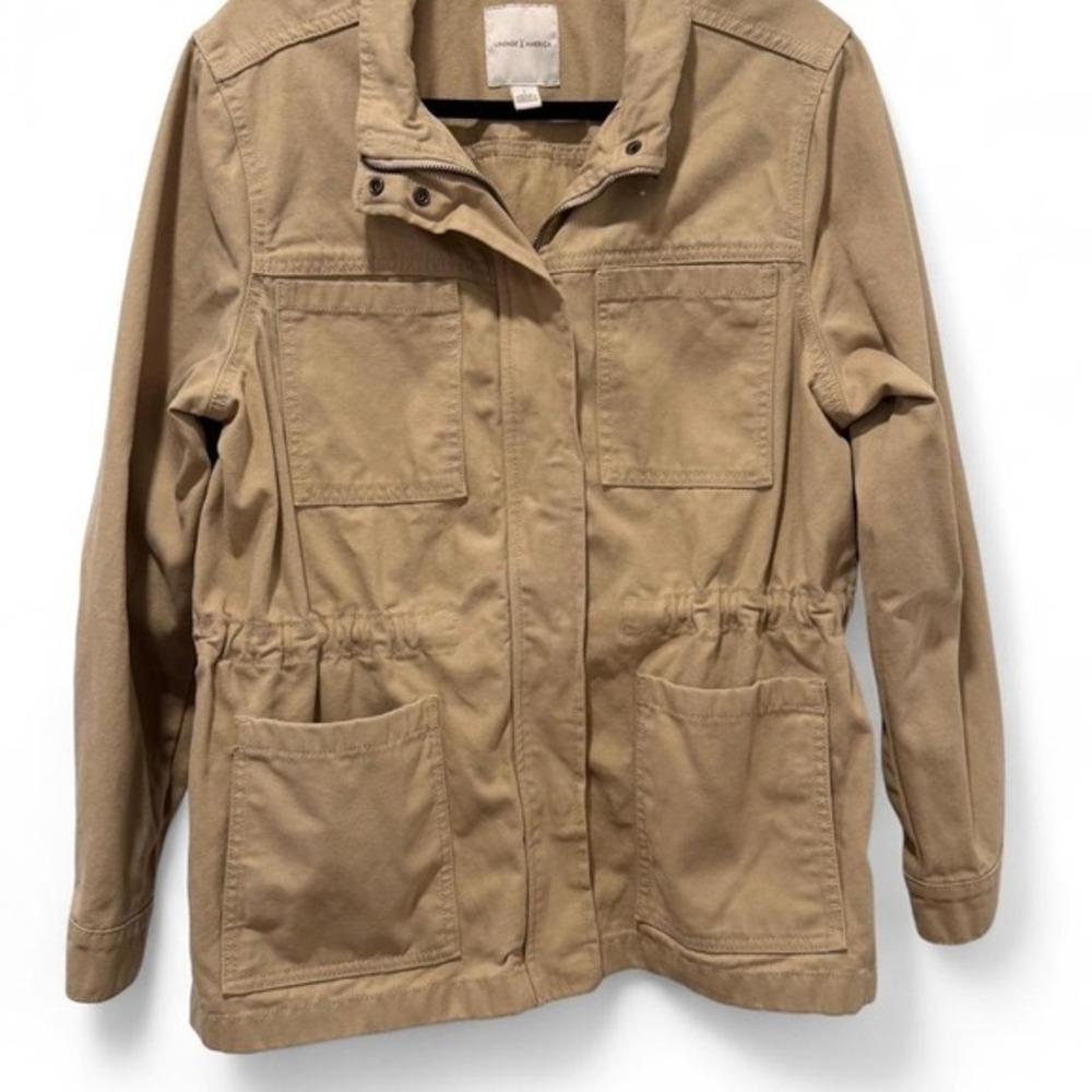 Vintage America Women's Size L Khaki Tan Utility Jacket‎